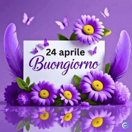 immagini buongiorno 24 aprile 2026 gif nuove gratis con fiori, sole e messaggi positivi per iniziare la giornata