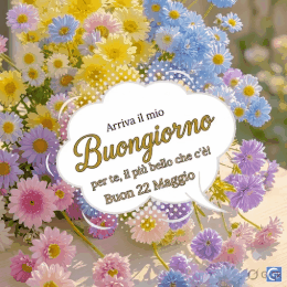 GIF animata di buongiorno per Buon Venerdì 22 Maggio con caffè, fiori e auguri positivi del mattino