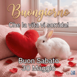 GIF gratis di Buona 30 Maggio con immagini buongiorno animate, fiori colorati, tazza di caffè e messaggio positivo del mattino