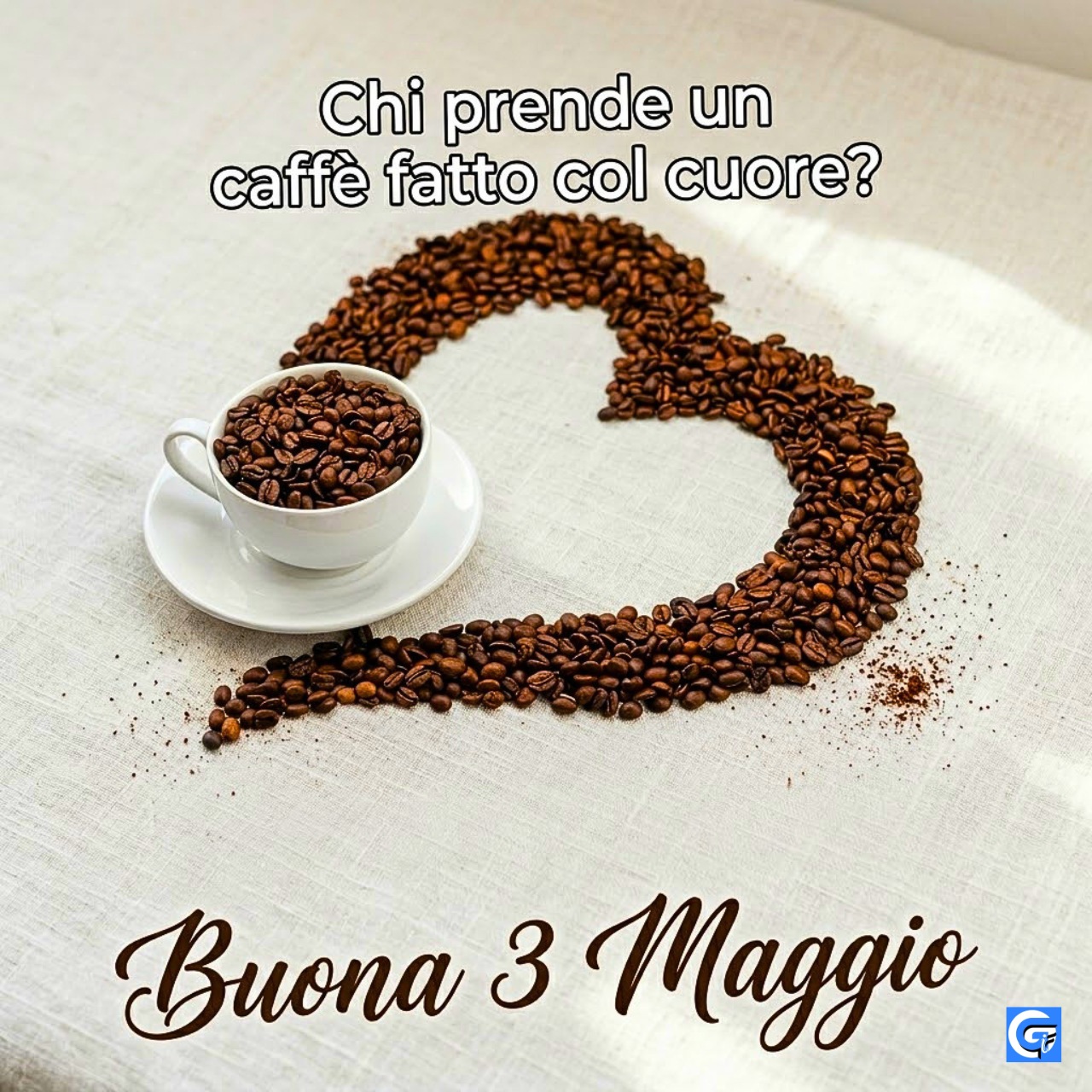 immagine buongiorno 3 maggio divertente con frase buffa e simpatica, grafica colorata e allegra per condividere sui social