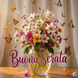 Immagini di Buona Serata GIF 2026 con tramonto romantico, luci soffuse e messaggi dolci da condividere su WhatsApp e social