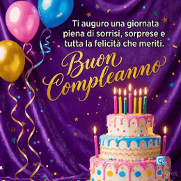 Frasi di buon compleanno con immagini colorate e gif animate gratis per whatsapp, auguri emozionanti da inviare a amici e familiari
