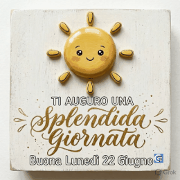 Immagini buongiorno per lunedì 22 giugno con nuove gif colorate, fiori e messaggi positivi da condividere su whatsapp con amici e familiari