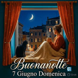 Immagini e GIF di buonanotte per domenica 7 giugno con paesaggi notturni sereni, stelle luminose e atmosfere rilassanti perfette per auguri di dolci sogni