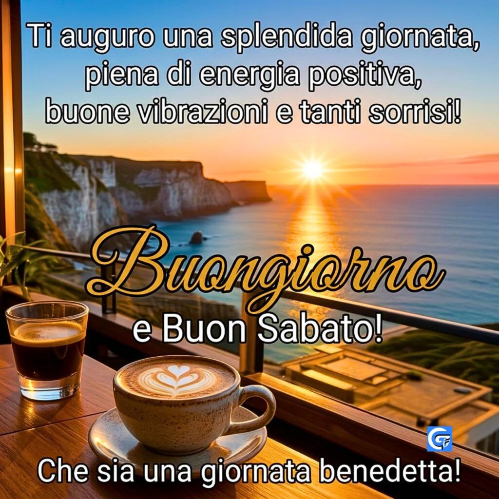 Momento di relax con caff&egrave; buongiorno sabato