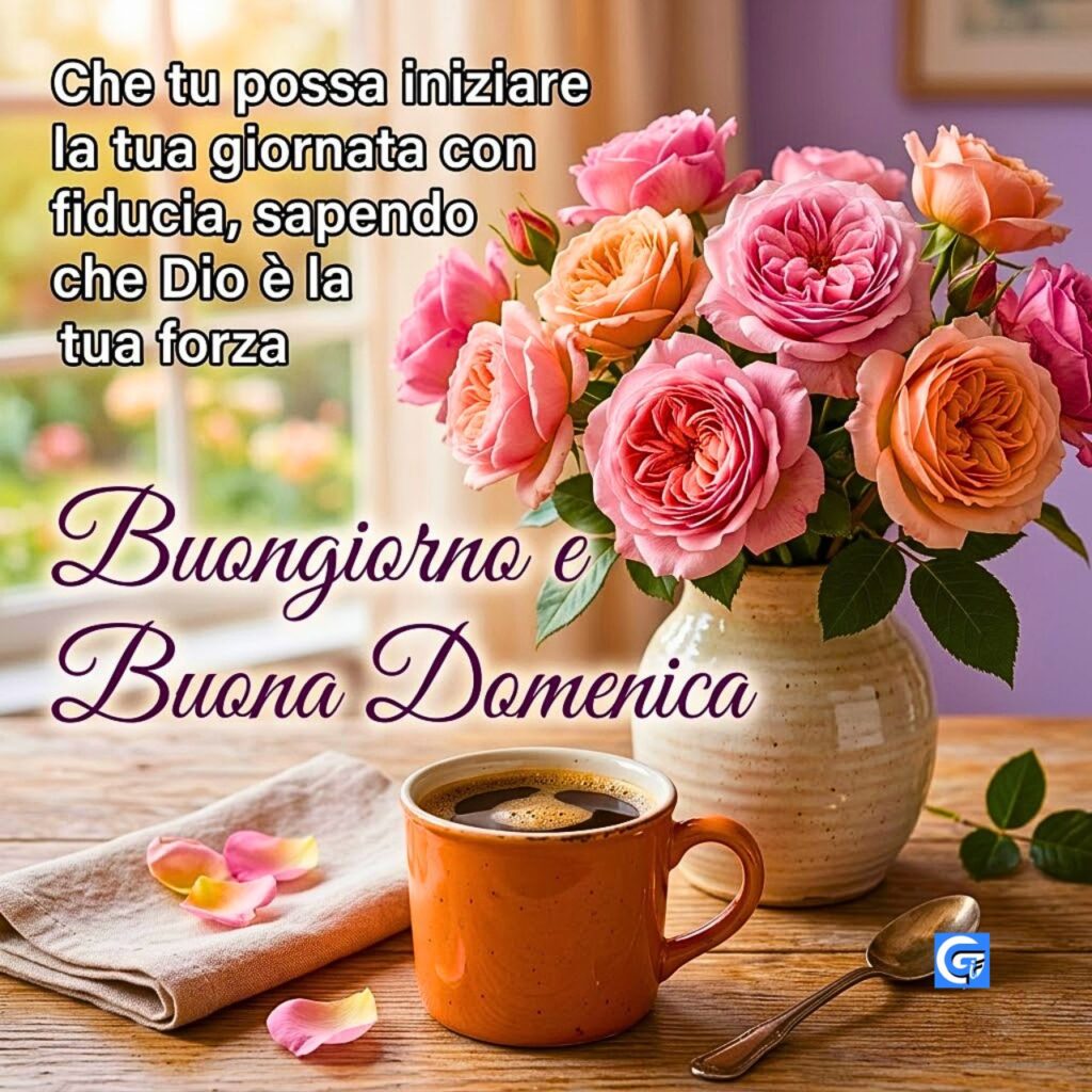 Immagine affettuosa buona domenica amici