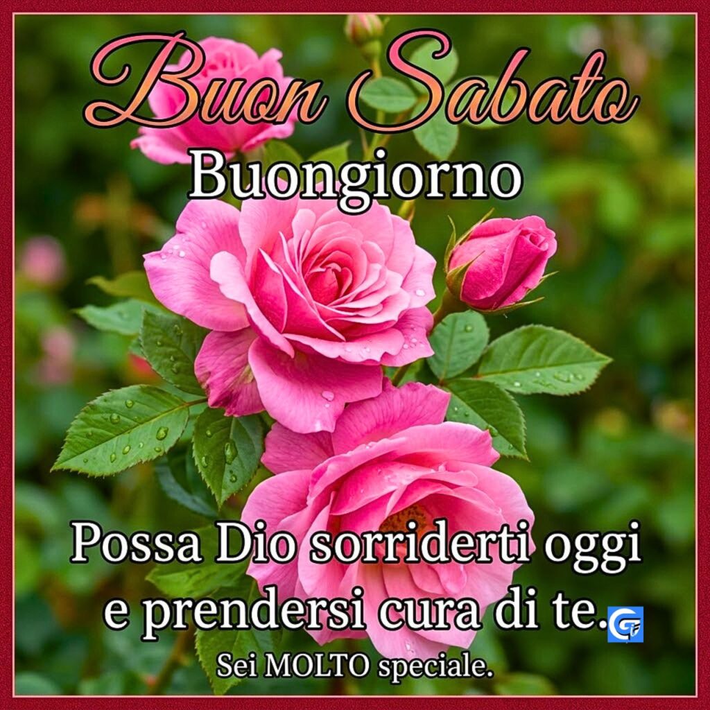 Goditi questo bellissimo sabato mattina
