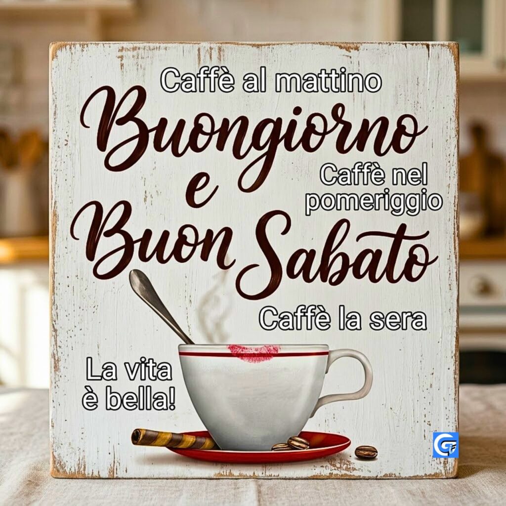 Sveglia e caff&egrave; buon sabato amici
