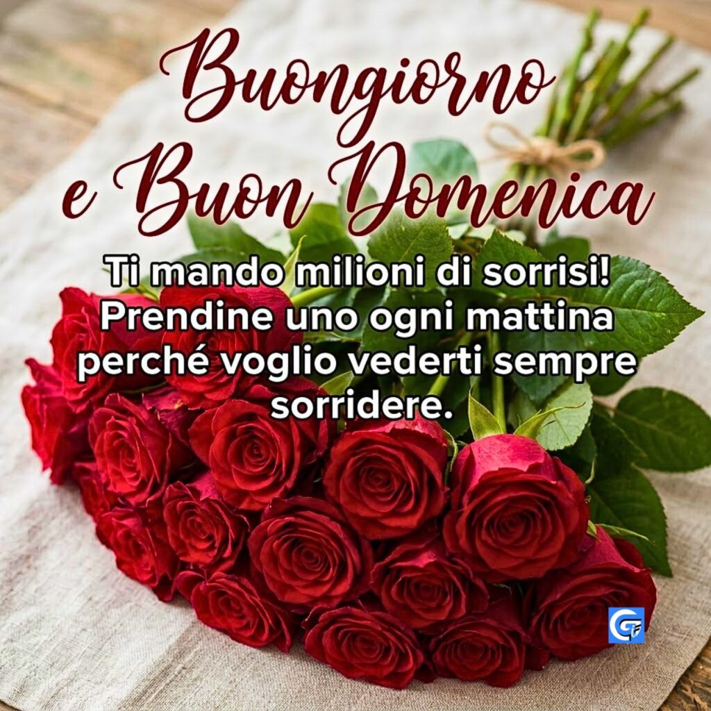 Buongiorno domenica goditi il meritato riposo