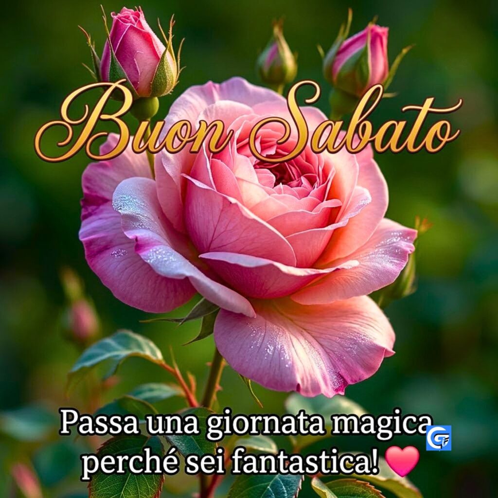 Immagine gioiosa per il buongiorno del sabato
