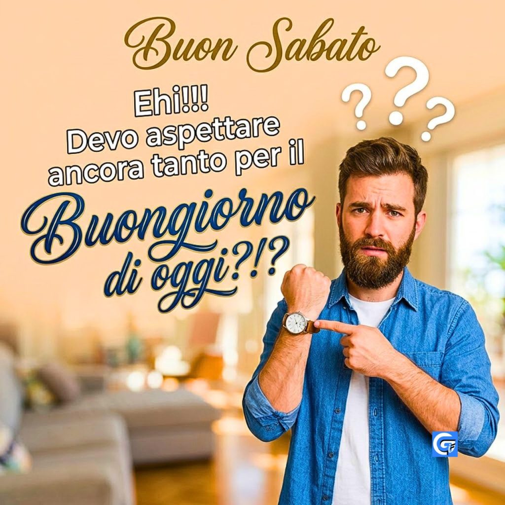 Buongiorno sabato soleggiato e luminoso