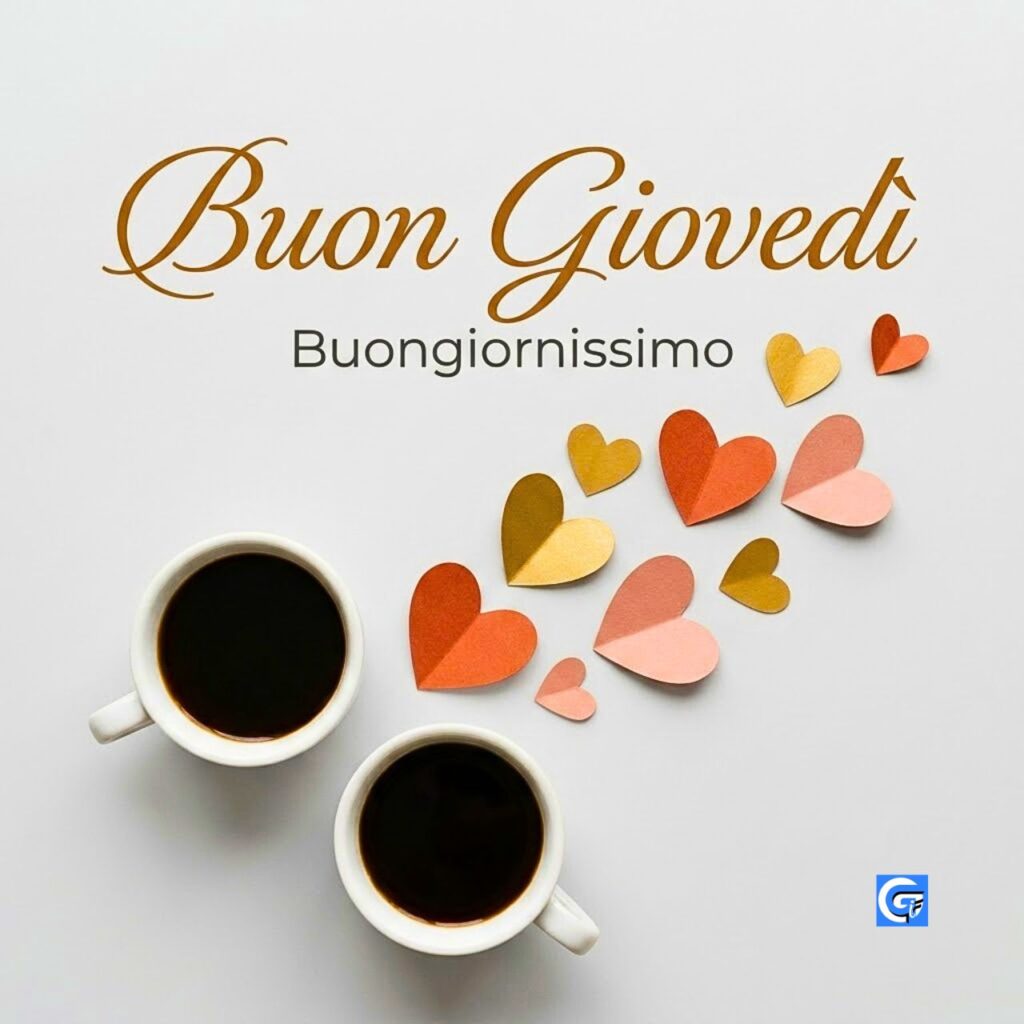 Due tazze di caff&egrave; con cuori di carta beige e rosa su sfondo chiaro
