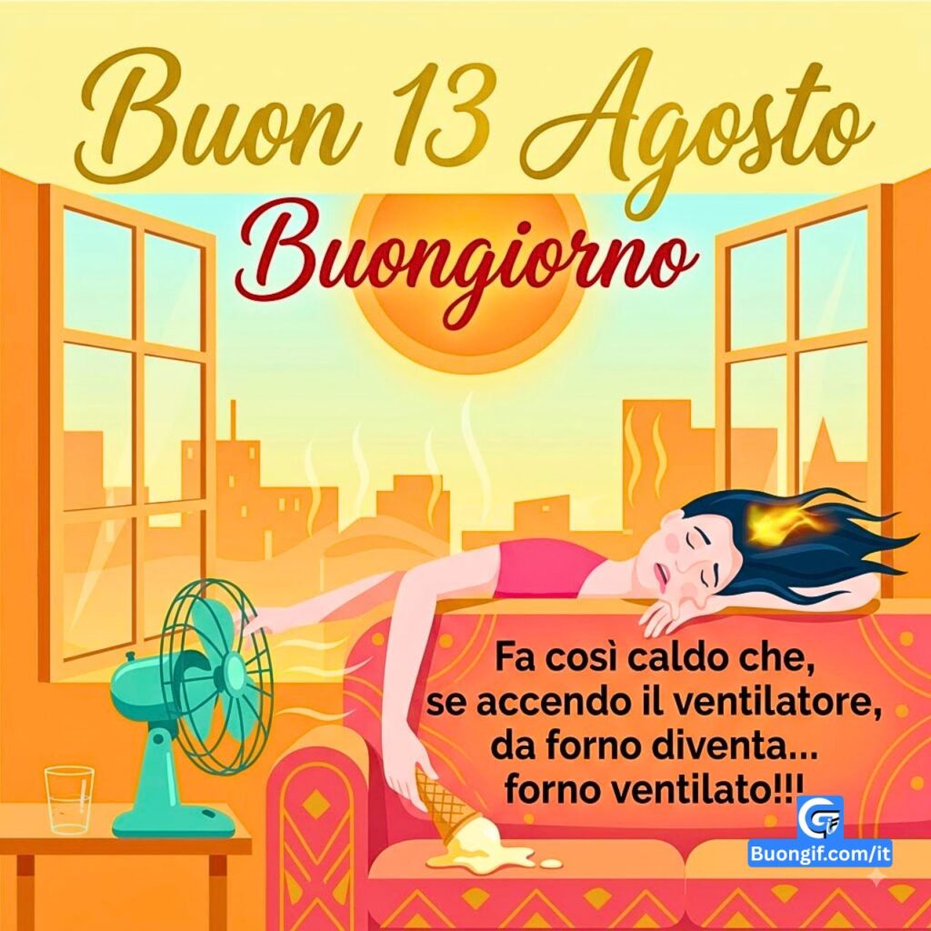 Donna e due gatti su coperta da picnic con fiori, farfalle e testo Buon Gioved&igrave; Agosto Buongiorno.