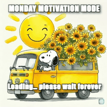 Good Monday meme MONDAY MOTIVATION MODE - Loading… please wait forever