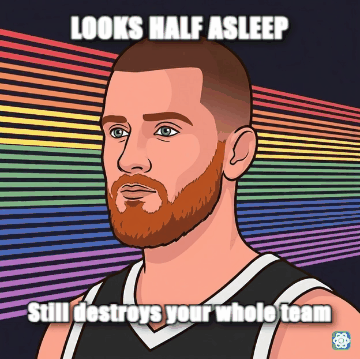 Jokic meme LOOKS HALF ASLEEP - Still destroys your whole team