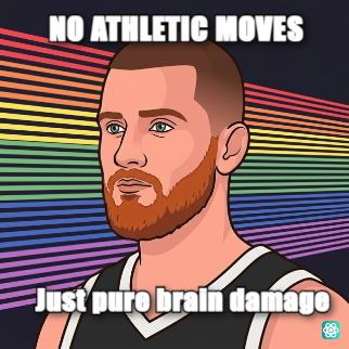 Jokic meme NO ATHLETIC MOVES - Just pure brain damage