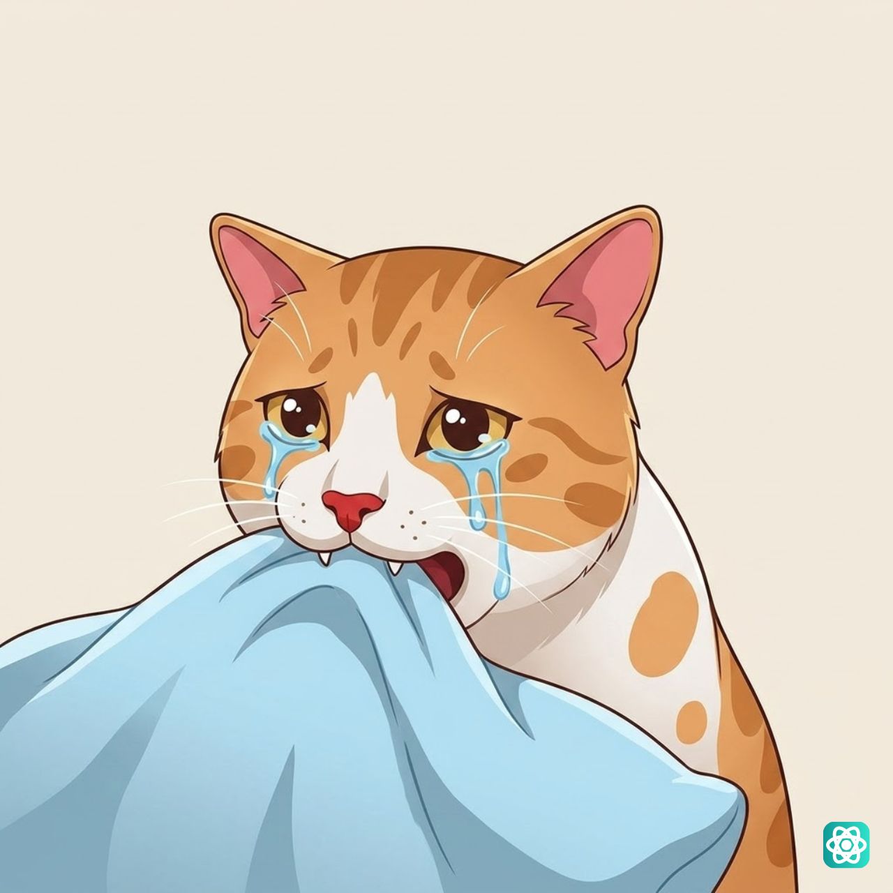Anime Cat Crying