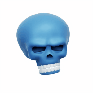 Angry skull face emoji multicolor animated GIF for meme reaction