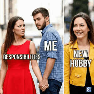 Distracted Boyfriend meme GIF profile picture showing boyfriend looking at another girl while girlfriend reacts angrily