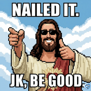 Funny Jesus memes GIFs and HD images featuring humorous reactions and relatable internet meme moments