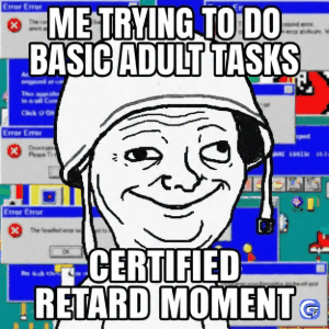 Funny retarded meme GIF reaction image for viral social media sharing