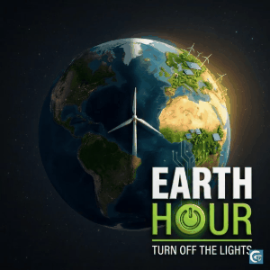 Earth Hour Day GIFs and 4K poster images showing lights turned off globally to support environmental awareness and climate action