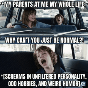 why can't you be normal meme gif and images showing a frustrated reaction to chaotic or weird behavior