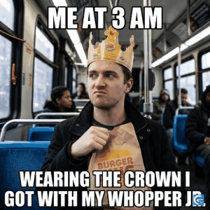 Funny king meme GIF showing confident royal reaction with crown, perfect for humorous and relatable social media moments