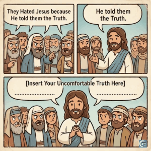 They hated Jesus because he told them the truth meme GIF reaction image used to express unpopular opinions and brutally honest statements