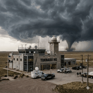 HD tornado GIF showing a massive spinning tornado storm used as a dramatic reaction meme