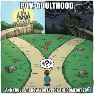 Two Paths meme showing a character choosing between two options, representing funny life decisions and relatable wrong choices in meme format