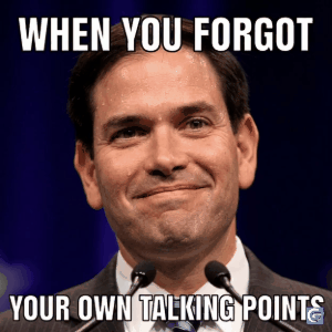 Marco Rubio reaction meme gif showing confused and awkward expression, perfect for funny relatable moments and viral meme content