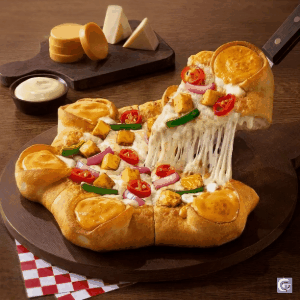 Pizza Hut GIF featuring cheesy pizza slices with funny reaction expressions, high-quality HD meme template for social media humor and food-related content