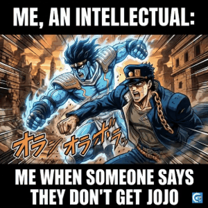 JoJo Bizarre Adventure meme templates featuring iconic anime poses and dramatic expressions in HD images and GIFs