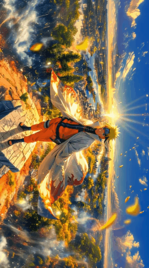 Naruto live wallpaper GIF featuring dynamic anime scenes, high-quality HD images of Naruto Uzumaki in action with vibrant colors and motion effects