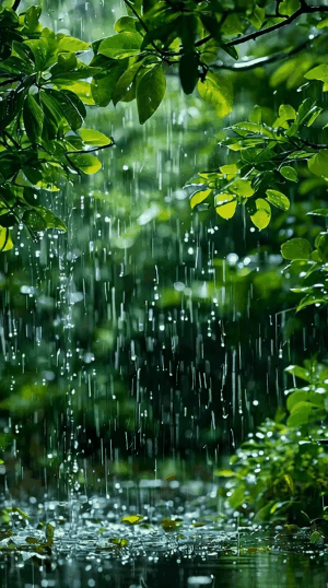 high quality rain live wallpaper 4k gif with falling raindrops and aesthetic calming background for mobile and desktop screens