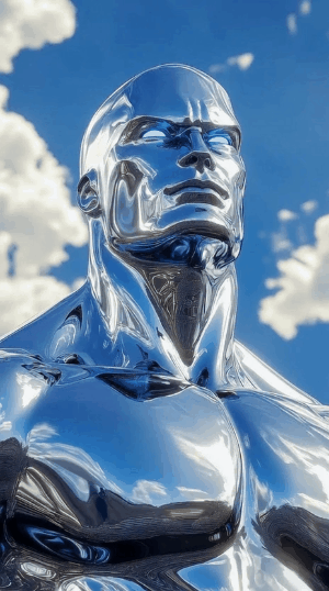 Silver Surfer live wallpaper HD GIF with cosmic background, glowing surfboard animation, and futuristic 4K space visuals