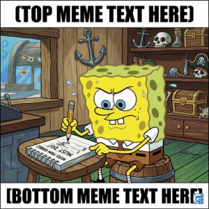 SpongeBob Write That Down meme template showing a character urgently taking notes, popular reaction meme in HD and GIF format