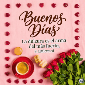 Imágenes GIF de Buenos Días con flores, café, sol brillante y mensajes positivos para compartir en la mañana