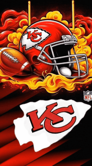 Kansas City Chiefs live wallpaper GIF featuring animated red and gold team visuals with football action in HD and 4K quality
