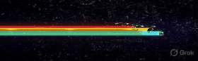 High-quality dual monitor live wallpaper GIF featuring animated cyberpunk city visuals across two widescreen desktop monitors