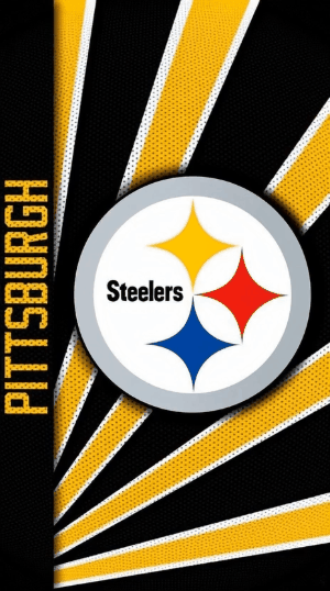 HD Pittsburgh Steelers live wallpaper GIF featuring animated football graphics, black and gold team colors, and dynamic game-day background effects